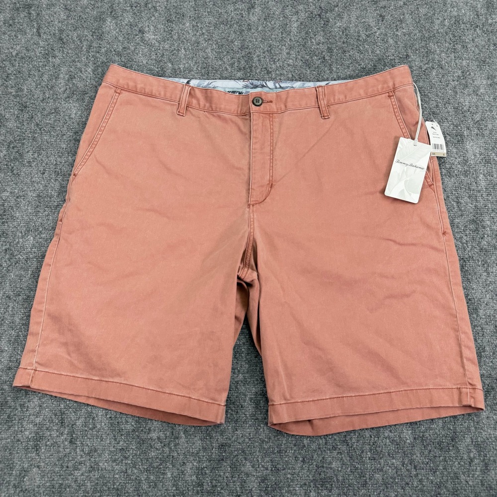 Tommy Bahama Shorts Mens 42 (Fits 43x10) Red Sunset‎ Boracay Stretch Chino NEW